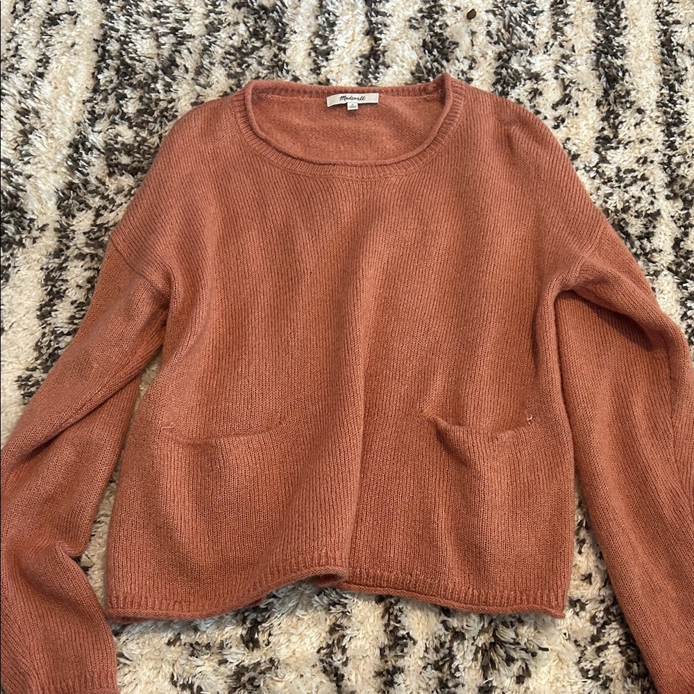 Madewell Women's Rust Crew Neck Sweater